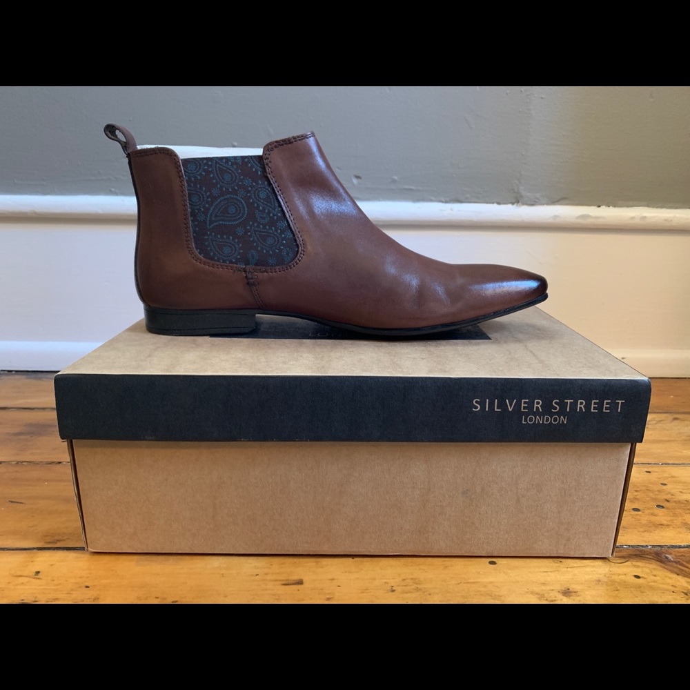 Silver Street Chelsea Boot Brown Leather size 11.5